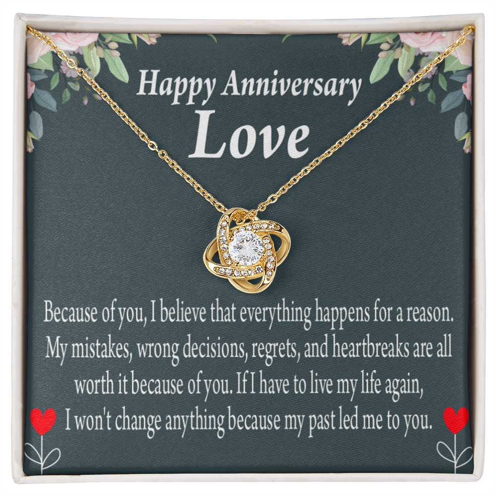 To My Girlfriend Reason For Everything Infinity Knot Necklace Message Card-Express Your Love Gifts
