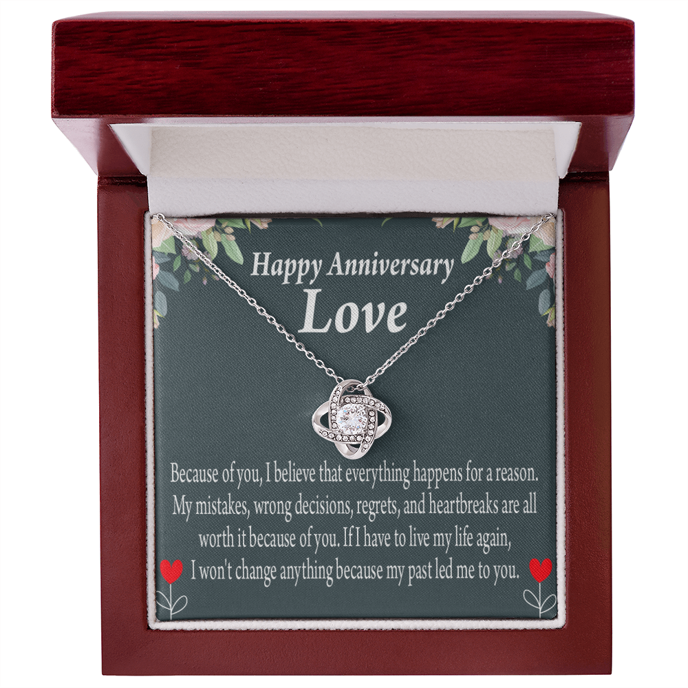 To My Girlfriend Reason For Everything Infinity Knot Necklace Message Card-Express Your Love Gifts