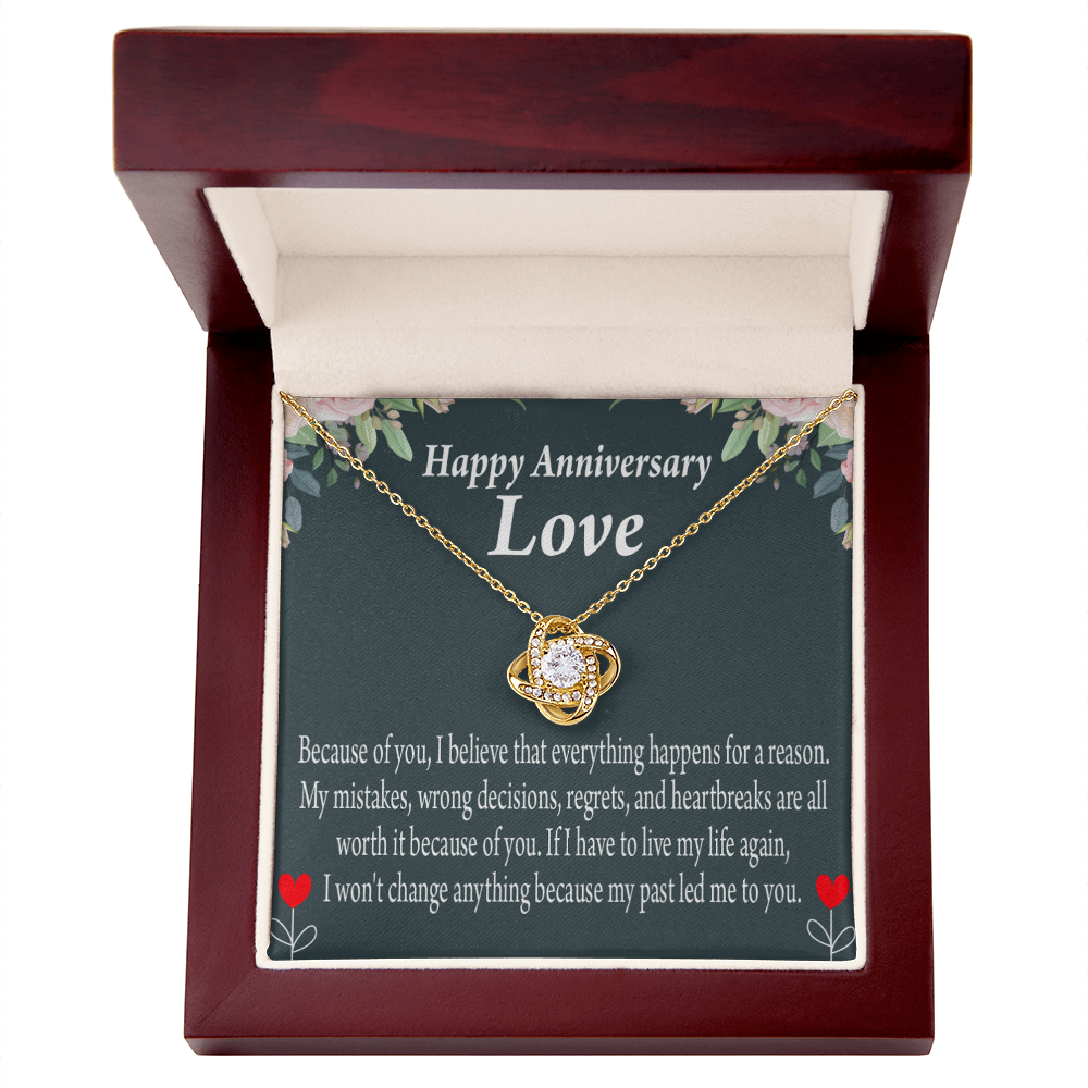 To My Girlfriend Reason For Everything Infinity Knot Necklace Message Card-Express Your Love Gifts