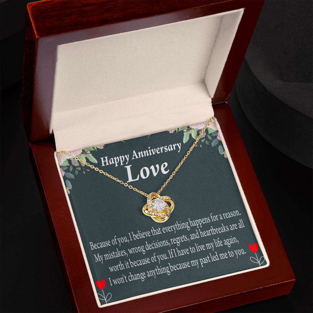 To My Girlfriend Reason For Everything Infinity Knot Necklace Message Card-Express Your Love Gifts