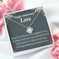 To My Girlfriend Reason For Everything Infinity Knot Necklace Message Card-Express Your Love Gifts