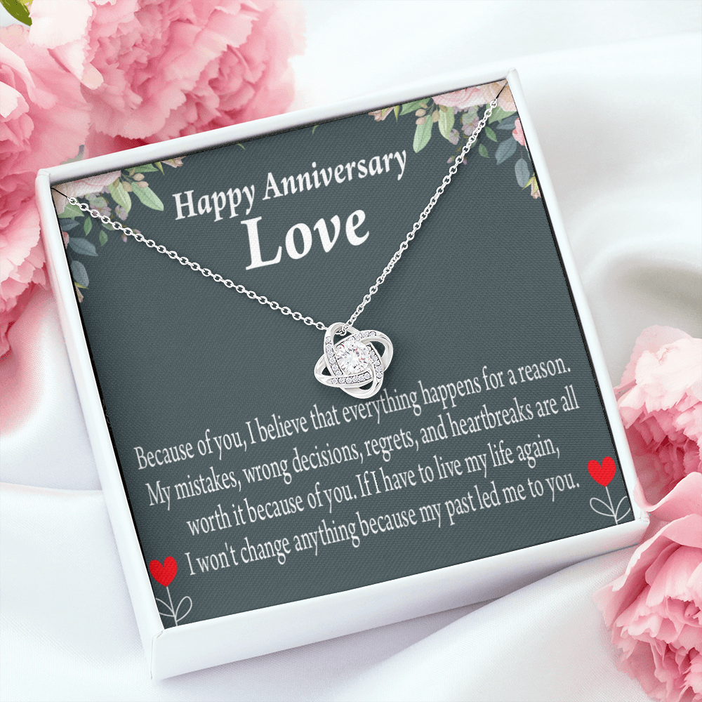 To My Girlfriend Reason For Everything Infinity Knot Necklace Message Card-Express Your Love Gifts