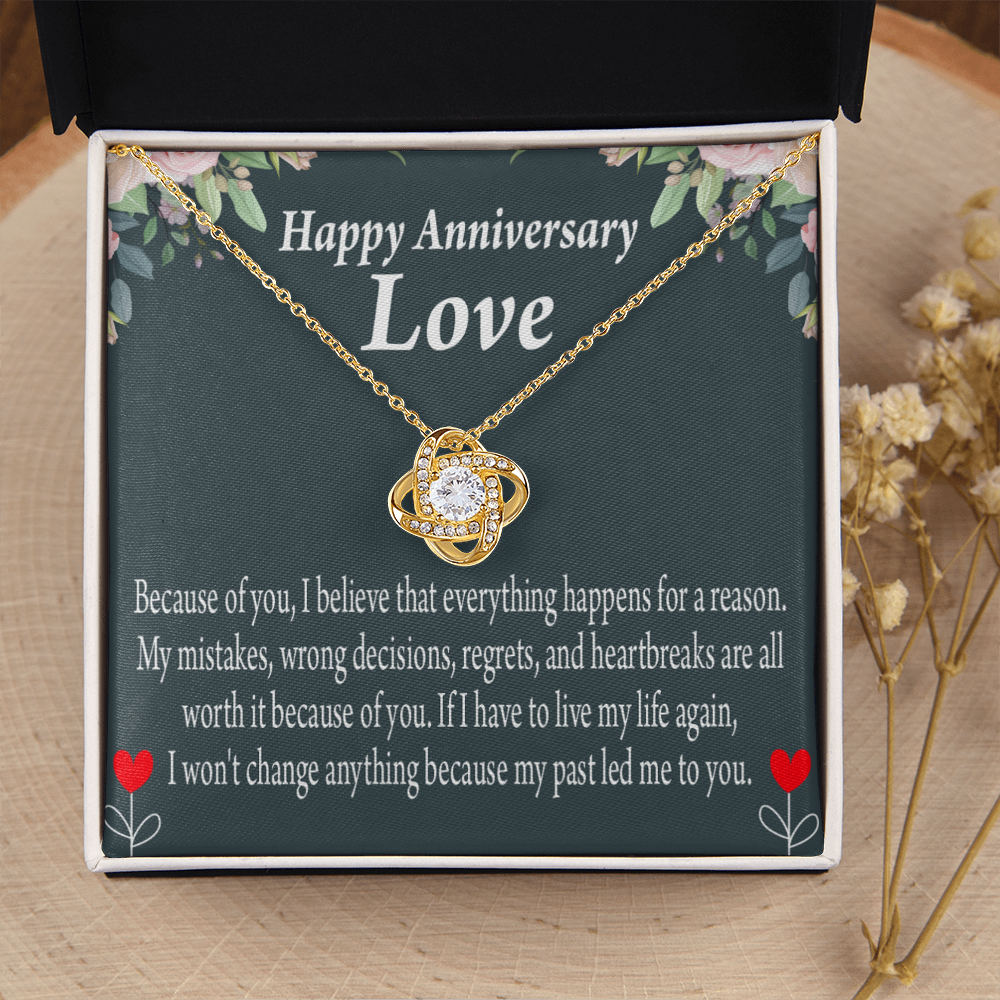 To My Girlfriend Reason For Everything Infinity Knot Necklace Message Card-Express Your Love Gifts