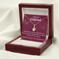 To My Girlfriend Right Next To You Is My Favorite Place Alluring Ribbon Necklace Message Card-Express Your Love Gifts