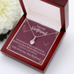 To My Girlfriend Right Next To You Is My Favorite Place Alluring Ribbon Necklace Message Card-Express Your Love Gifts