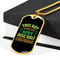 To My Girlfriend Sexy Disc Golf Girlfriend Necklace Stainless Steel or 18k Gold Dog Tag 24" Chain-Express Your Love Gifts