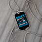 To My Girlfriend Sexy Sassy Girlfriend Blue Necklace Stainless Steel or 18k Gold Dog Tag 24" Chain-Express Your Love Gifts