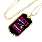 To My Girlfriend Sexy Sassy Girlfriend Pink Necklace Stainless Steel or 18k Gold Dog Tag 24" Chain-Express Your Love Gifts