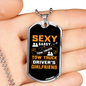 To My Girlfriend Sexy Sassy Girlfriend Yellow Necklace Stainless Steel or 18k Gold Dog Tag 24" Chain-Express Your Love Gifts