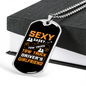 To My Girlfriend Sexy Sassy Girlfriend Yellow Necklace Stainless Steel or 18k Gold Dog Tag 24" Chain-Express Your Love Gifts