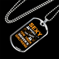 To My Girlfriend Sexy Sassy Girlfriend Yellow Necklace Stainless Steel or 18k Gold Dog Tag 24" Chain-Express Your Love Gifts