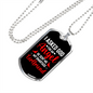 To My Girlfriend Smart Ass Girlfriend Necklace Stainless Steel or 18k Gold Dog Tag 24" Chain-Express Your Love Gifts