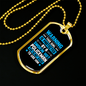To My Girlfriend Smokin Hot Policeman Blue Necklace Stainless Steel or 18k Gold Dog Tag 24" Chain-Express Your Love Gifts