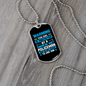 To My Girlfriend Smokin Hot Policeman Blue Necklace Stainless Steel or 18k Gold Dog Tag 24" Chain-Express Your Love Gifts
