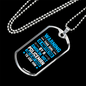 To My Girlfriend Smokin Hot Policeman Blue Necklace Stainless Steel or 18k Gold Dog Tag 24" Chain-Express Your Love Gifts