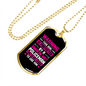 To My Girlfriend Smokin Hot Policeman Pink Necklace Stainless Steel or 18k Gold Dog Tag 24" Chain-Express Your Love Gifts