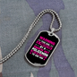 To My Girlfriend Smokin Hot Policeman Pink Necklace Stainless Steel or 18k Gold Dog Tag 24" Chain-Express Your Love Gifts