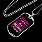 To My Girlfriend Smokin Hot Policeman Pink Necklace Stainless Steel or 18k Gold Dog Tag 24" Chain-Express Your Love Gifts