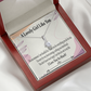To My Girlfriend So Happy Alluring Ribbon Necklace Message Card-Express Your Love Gifts