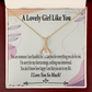 To My Girlfriend So Happy Alluring Ribbon Necklace Message Card-Express Your Love Gifts