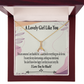 To My Girlfriend So Happy Alluring Ribbon Necklace Message Card-Express Your Love Gifts