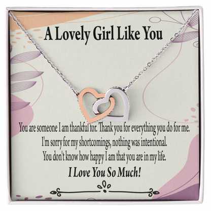 To My Girlfriend So Happy Inseparable Necklace-Express Your Love Gifts
