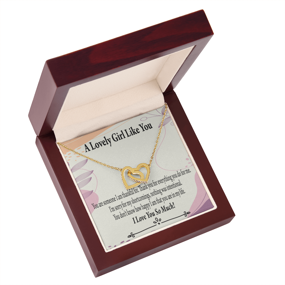 To My Girlfriend So Happy Inseparable Necklace-Express Your Love Gifts