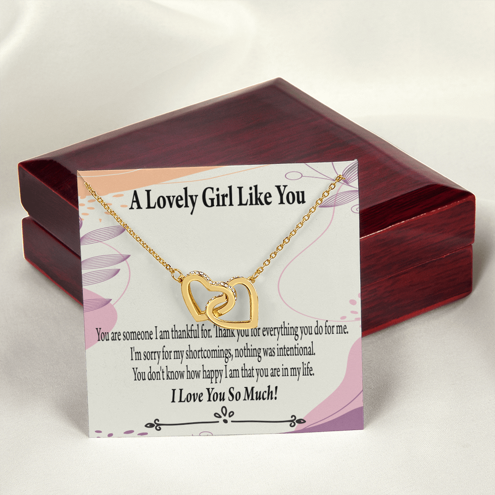 To My Girlfriend So Happy Inseparable Necklace-Express Your Love Gifts