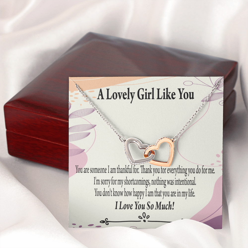 To My Girlfriend So Happy Inseparable Necklace-Express Your Love Gifts
