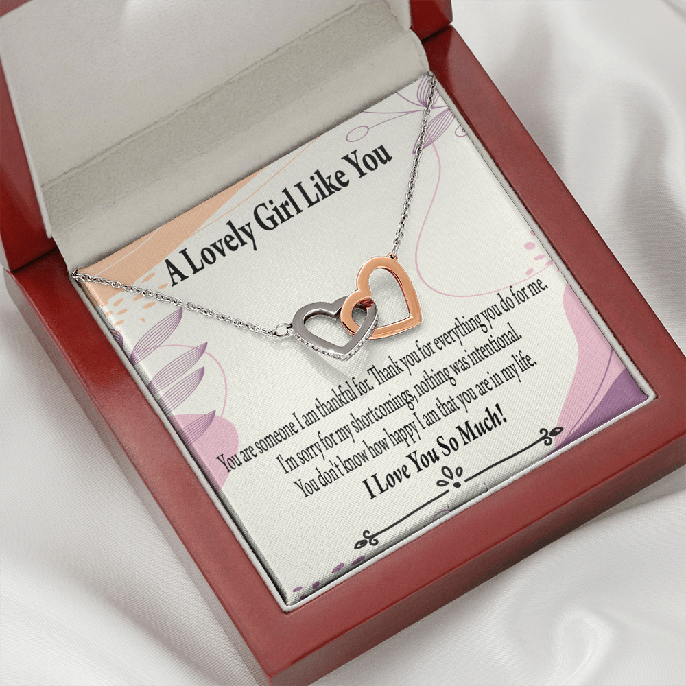 To My Girlfriend So Happy Inseparable Necklace-Express Your Love Gifts