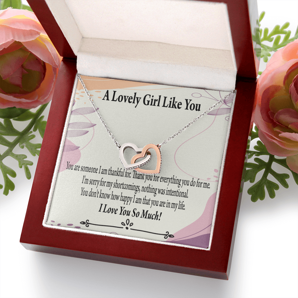 To My Girlfriend So Happy Inseparable Necklace-Express Your Love Gifts