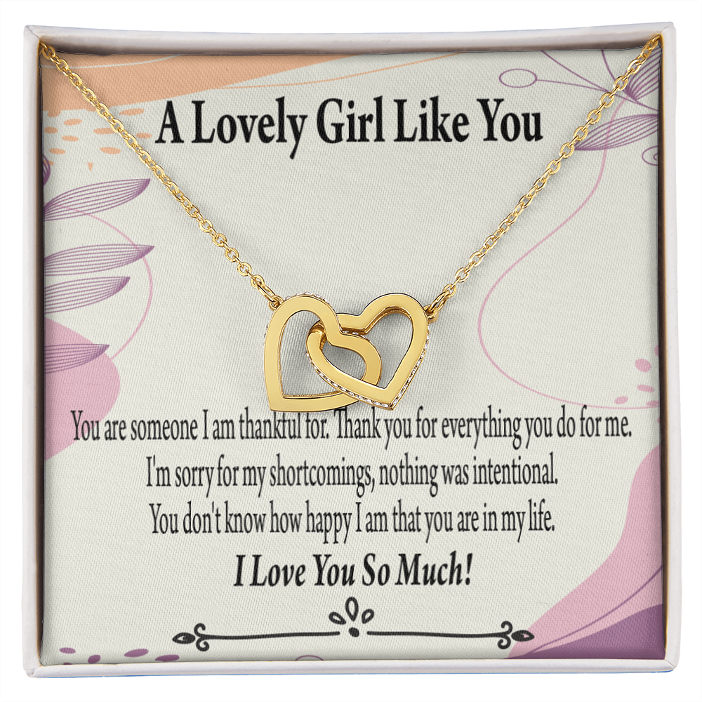 To My Girlfriend So Happy Inseparable Necklace-Express Your Love Gifts