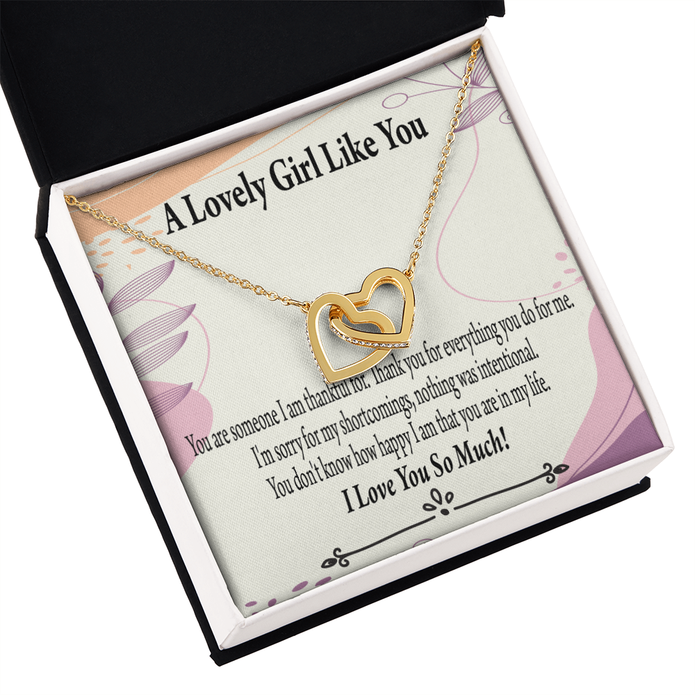 To My Girlfriend So Happy Inseparable Necklace-Express Your Love Gifts