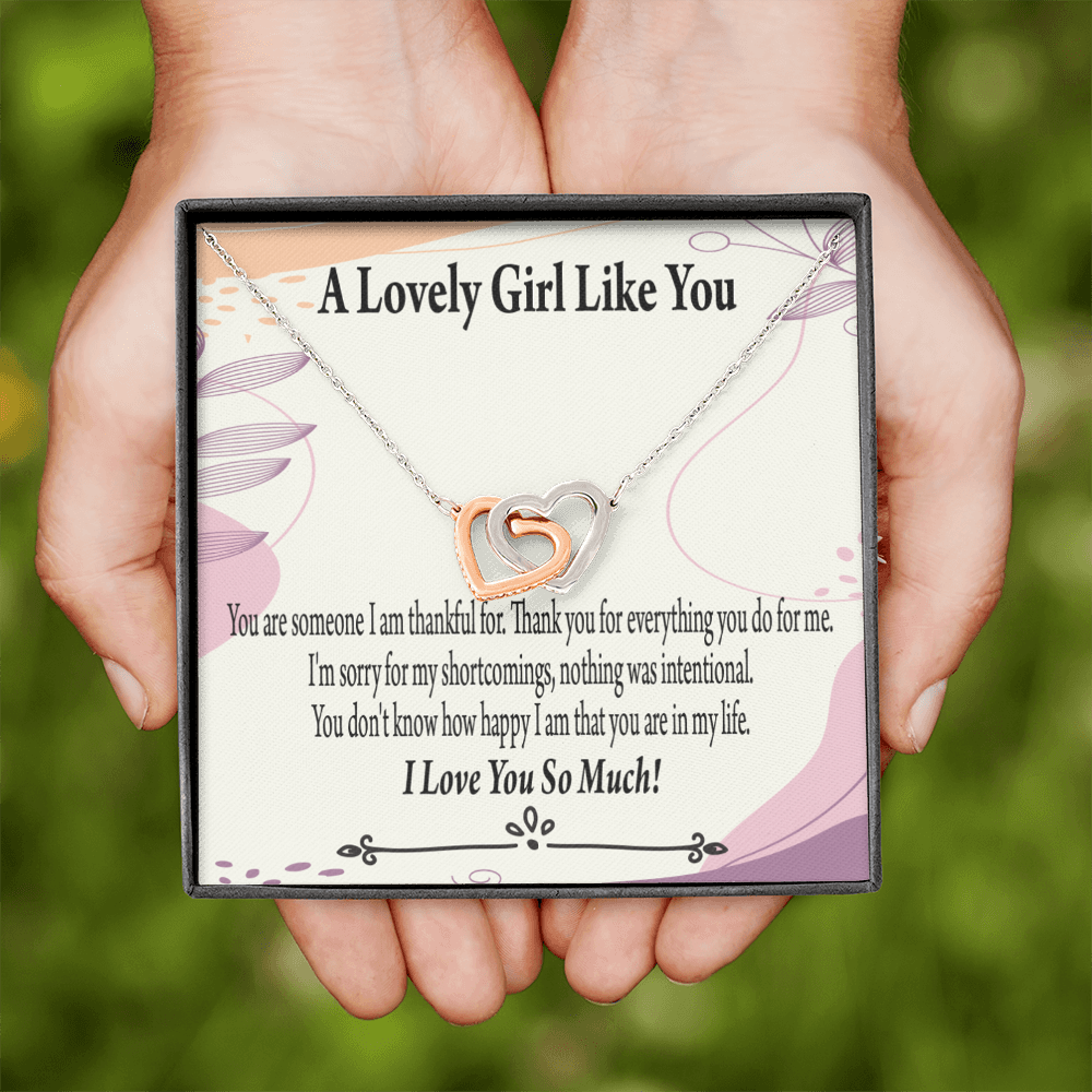 To My Girlfriend So Happy Inseparable Necklace-Express Your Love Gifts