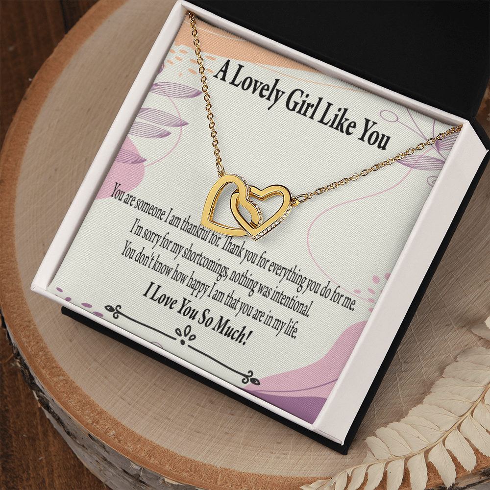 To My Girlfriend So Happy Inseparable Necklace-Express Your Love Gifts