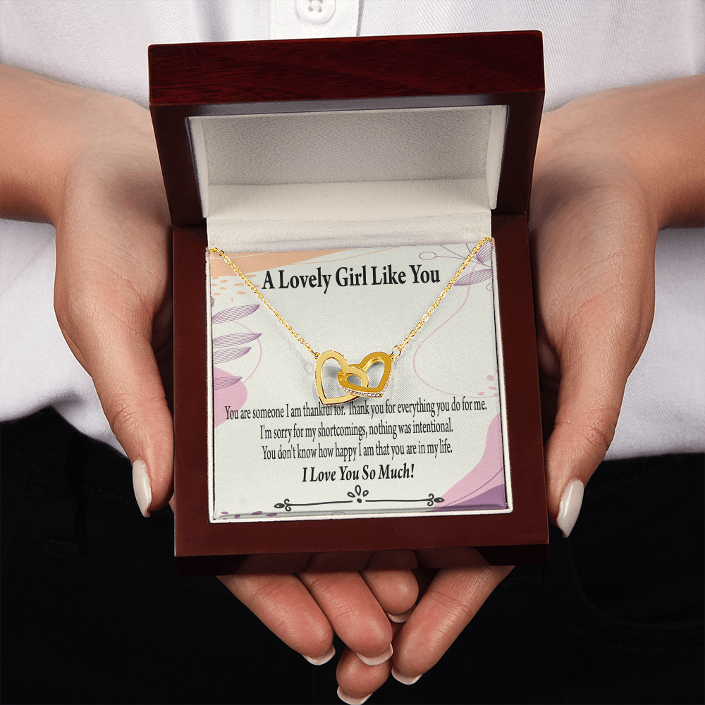 To My Girlfriend So Happy Inseparable Necklace-Express Your Love Gifts
