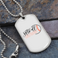 To My Girlfriend Softball Girlfriend Necklace Stainless Steel or 18k Gold Dog Tag 24" Chain-Express Your Love Gifts