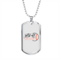 To My Girlfriend Softball Girlfriend Necklace Stainless Steel or 18k Gold Dog Tag 24" Chain-Express Your Love Gifts