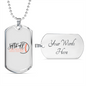 To My Girlfriend Softball Girlfriend Necklace Stainless Steel or 18k Gold Dog Tag 24" Chain-Express Your Love Gifts