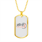 To My Girlfriend Softball Girlfriend Necklace Stainless Steel or 18k Gold Dog Tag 24" Chain-Express Your Love Gifts