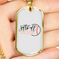 To My Girlfriend Softball Girlfriend Necklace Stainless Steel or 18k Gold Dog Tag 24" Chain-Express Your Love Gifts