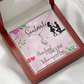 To My Girlfriend SoulMate Alluring Ribbon Necklace Message Card-Express Your Love Gifts