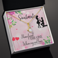 To My Girlfriend SoulMate Alluring Ribbon Necklace Message Card-Express Your Love Gifts