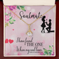 To My Girlfriend SoulMate Alluring Ribbon Necklace Message Card-Express Your Love Gifts