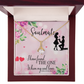 To My Girlfriend SoulMate Alluring Ribbon Necklace Message Card-Express Your Love Gifts