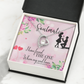 To My Girlfriend SoulMate Forever Necklace w Message Card-Express Your Love Gifts