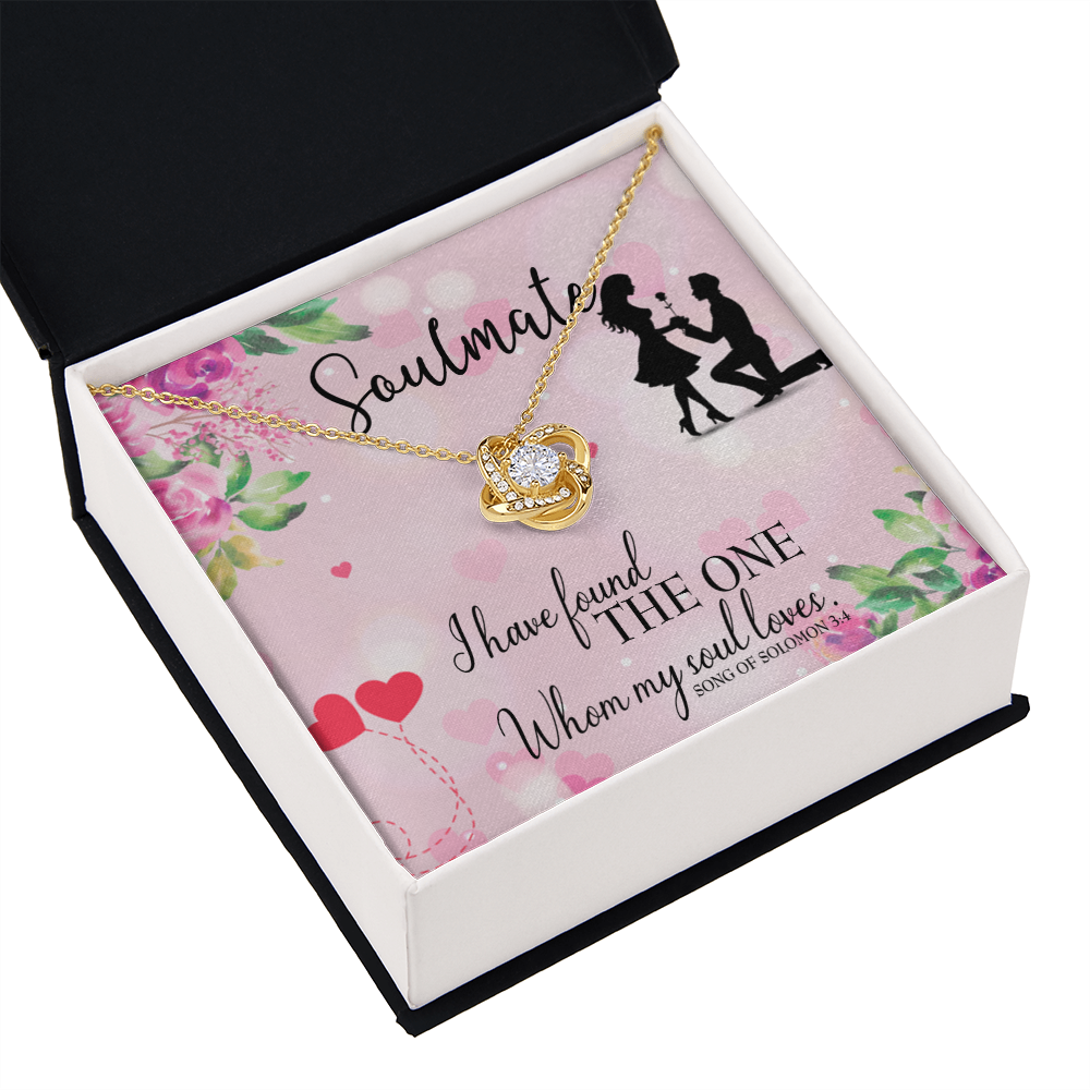 To My Girlfriend SoulMate Infinity Knot Necklace Message Card-Express Your Love Gifts