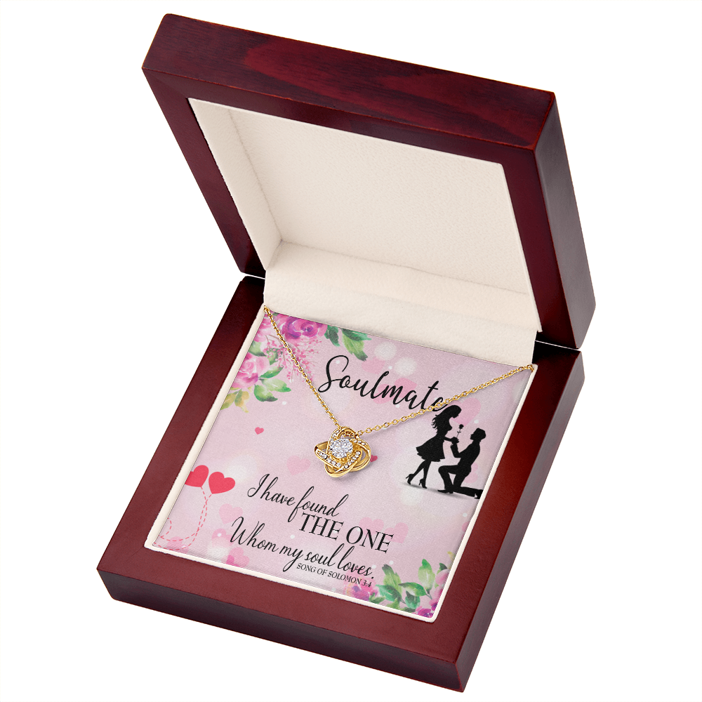 To My Girlfriend SoulMate Infinity Knot Necklace Message Card-Express Your Love Gifts