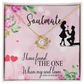 To My Girlfriend SoulMate Infinity Knot Necklace Message Card-Express Your Love Gifts