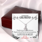 To My Girlfriend Special to Me Alluring Ribbon Necklace Message Card-Express Your Love Gifts